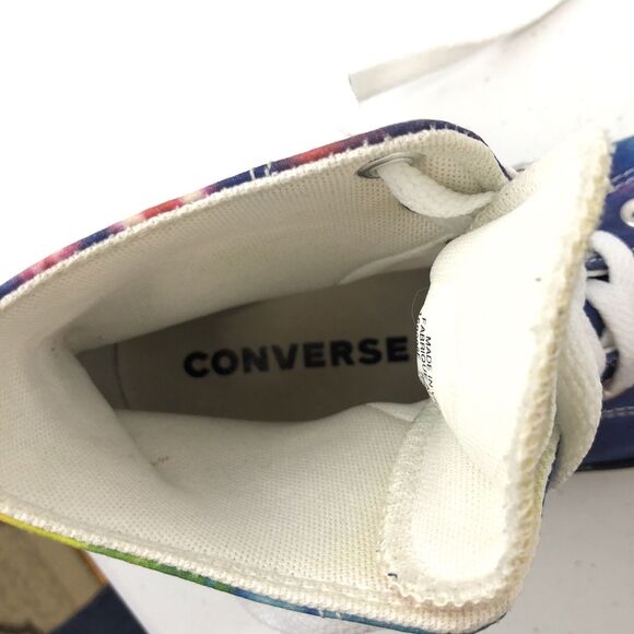 Converse Chuck Taylor All Star Shoes Womens 8.5 Tie Dye High Top Canvas Rainbow - Picture 11 of 12